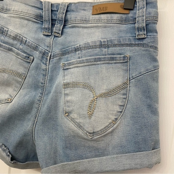 YMI High Rise Jean Shorts Button Fly Size 3 - Picture 7 of 15
